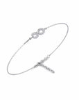 14K White Gold Bracelet With 0.20 Carat White Diamonds