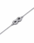 14K White Gold Bracelet With 0.20 Carat White Diamonds