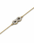 14K Gold Bracelet With 0.20 Carat White Diamonds