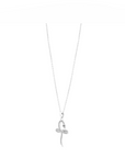 14K White gold necklace with 0.17 carat White Diamonds