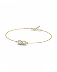 14K Gold Bracelet With 0.20 Carat White Diamonds