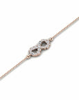 14K Rose Gold Bracelet With 0.20 Carat White Diamonds