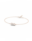 14K Rose Gold Bracelet With 0.20 Carat White Diamonds