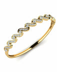 14K Gold Bracelet With 1.38 Carat White Diamonds