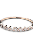 14K Rose Gold Bracelet With 1.38 Carat White Diamonds