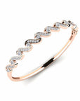 14K Rose Gold Bracelet With 1.38 Carat White Diamonds