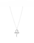 14K White gold necklace with 0.17 carat White Diamonds