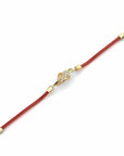 14K Gold Bracelet With 0.24 Carat White Diamonds