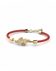 14K Gold Bracelet With 0.24 Carat White Diamonds