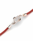 14K Rose Gold Bracelet With 0.24 Carat White Diamonds