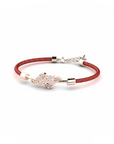 14K Rose Gold Bracelet With 0.24 Carat White Diamonds