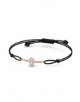 14K Rose Gold Bracelet With 0.21 Carat White Diamonds