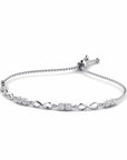 14K White Gold Bracelet With 0.80 Carat White Diamonds