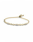 14K Gold Bracelet With 0.80 Carat White Diamonds