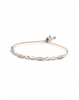 14K Rose Gold Bracelet With 0.80 Carat White Diamonds