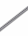 14K White Gold Cuban Bracelet With 1.82 Carat White Diamonds