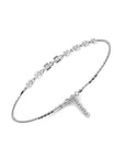 14K White Gold Bracelet With 0.12 Carat Stone