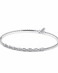 14K White Gold Bracelet With 0.12 Carat Stone