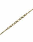 14K Gold Bracelet With 0.12 Carat White Diamonds