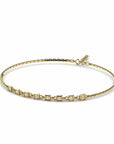 14K Gold Bracelet With 0.12 Carat White Diamonds