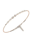 14K Rose Gold Bracelet With 0.12 Carat Stone