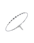 14K White Gold Bracelet With 0.12 Carat Stone