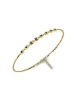 14K Gold Bracelet With 0.12 Carat Stone