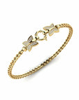 14K Gold Bracelet With 0.45 Carat White Diamonds