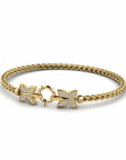 14K Gold Bracelet With 0.45 Carat White Diamonds