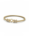 14K Gold Bracelet With 0.45 Carat White Diamonds