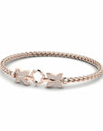 14K Rose Gold Bracelet With 0.45 Carat White Diamonds