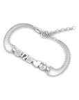 14K White Gold Bracelet With 0.10 Carat Stone