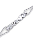 14K White Gold Bracelet With 0.10 Carat Stone