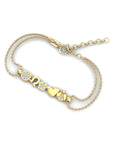 14K Yellow Gold Bracelet With 0.10 Carat