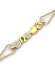 14K Yellow Gold Bracelet With 0.10 Carat