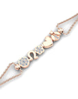 14K Rose Gold Bracelet With 0.10 Carat Stone