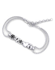 14K White Gold Bracelet With 0.10 Carat Stone