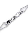 14K White Gold Bracelet With 0.10 Carat Stone