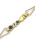 14K Yellow Gold Bracelet With 0.10 Carat Stone