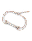 14K Rose Gold Bracelet With 0.07 Carat Stone