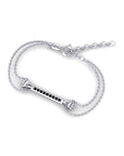 14K White Gold Bracelet With 0.07 Carat Stone