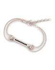 14K Rose Gold Bracelet With 0.07 Carat Stone