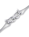 14K White Gold Bracelet With 0.02 Carat Stone