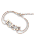 14K Rose Gold Bracelet With 0.02 Carat Stone