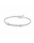 14K White Gold Bracelet With 0.03 Carat Stone