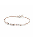 14K Rose Gold Bracelet With 0.03 Carat Stone