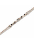 14K Rose Gold Bracelet With 0.03 Carat Stone