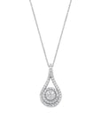 14K White gold necklace with 0.30 carat White Diamonds