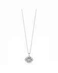 14K White gold necklace with 0.12 carat White Diamonds