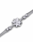 14K White Gold Bracelet With 0.05 Carat Stone